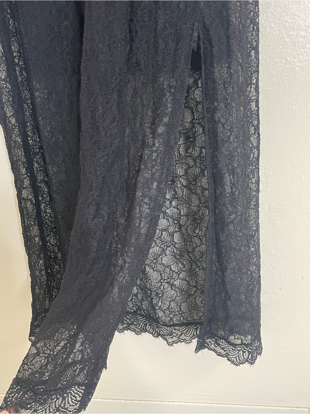 AllSaints Black Lace mocked neck Long-Sleeve Dress - Picture 5 of 15